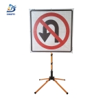 Roll Up Sign & Stand - No U Turn Reflective Roll Up Traffic Sign